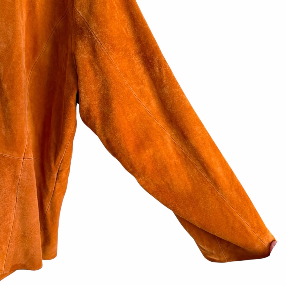 Eileen Fischer Bohemian Pumpkin Suede Jacket Size 3X - Picture 11 of 12